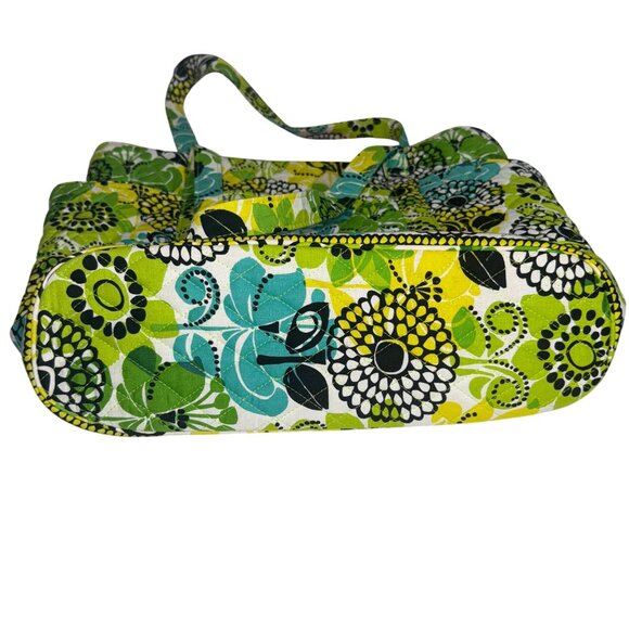 Vera Bradley Go Round Tote Bag in Retired Lime Green Pattern - Picture 7 of 8
